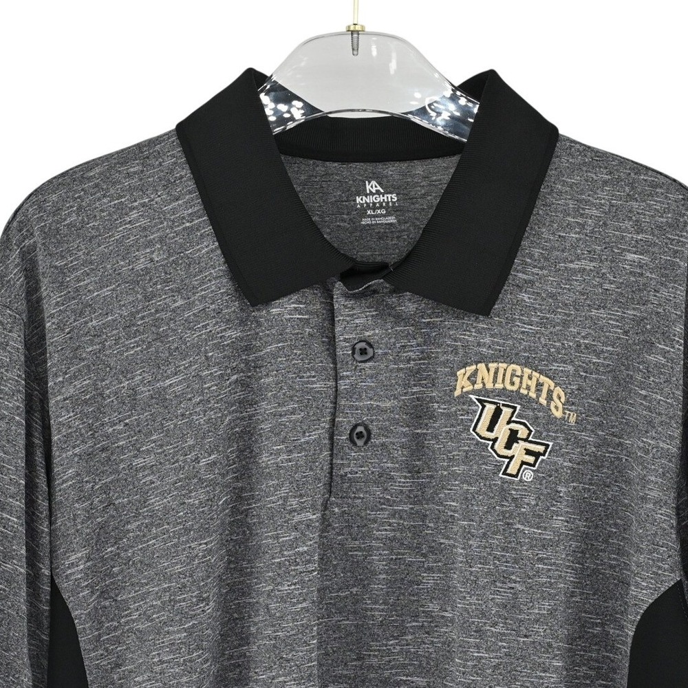 Knights Apparel UCF Knights Mens‎ XL Gray Heathered Colorblock Performance Polo